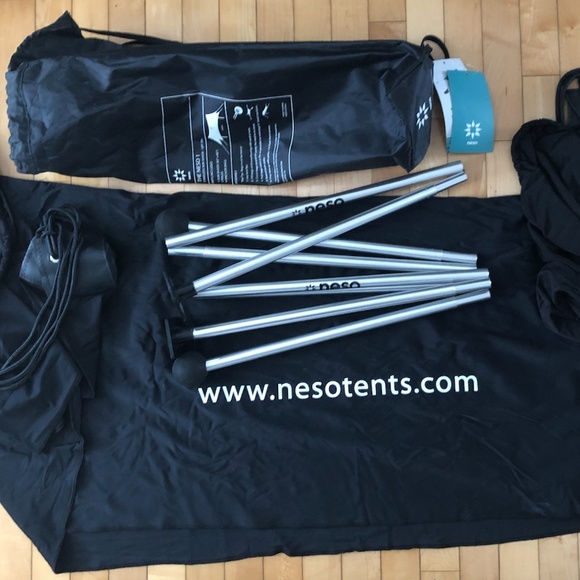 NESO 1 BEACH TENT SUNSHADE SUN SHELTER CANOPY - BLACK - Picture 4 of 6
